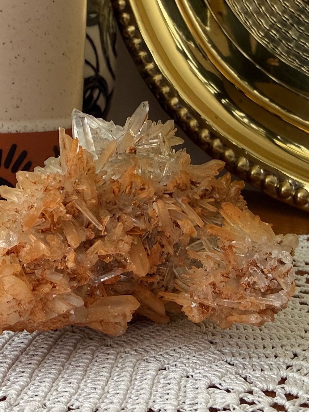 Stunning Tangerine Quartz Cluster